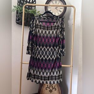 Elegant Geometric Patterned Dress